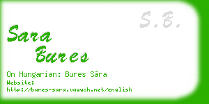 sara bures business card