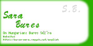 sara bures business card
